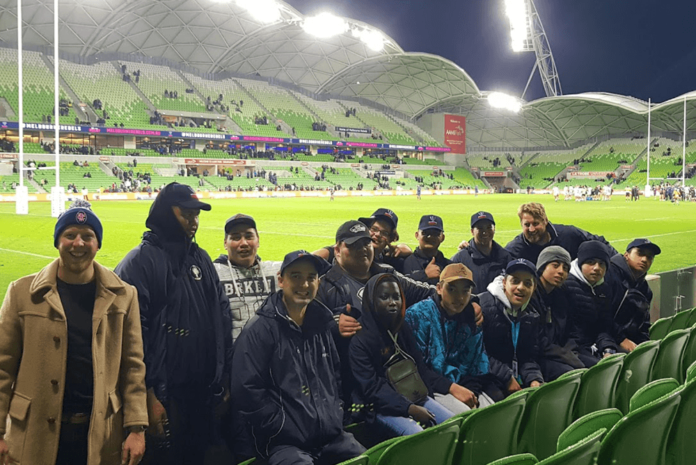 Emerson School at Melbourne Rebels match, AAMI Park 