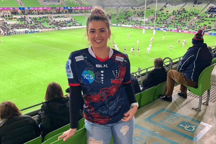 Melbourne Rebels First Nation Jersey designed by Katie Bugden