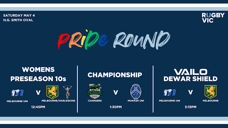 Rugby Victoria Pride Round 2024, VAILO Dewar Shield R3, Championship Grade and Womens 10s