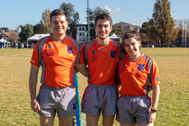 Justin De Waal (centre) after overseeing the 2022 colts grand final.